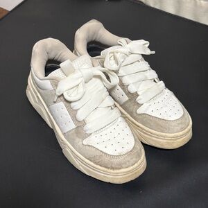 H&M White and Gray Platform Sneakers